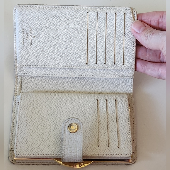 LOUIS VUITTON Mini Lin Kisslock Croisette Portefeuille Viennois Pink Wallet - Picture 4 of 10